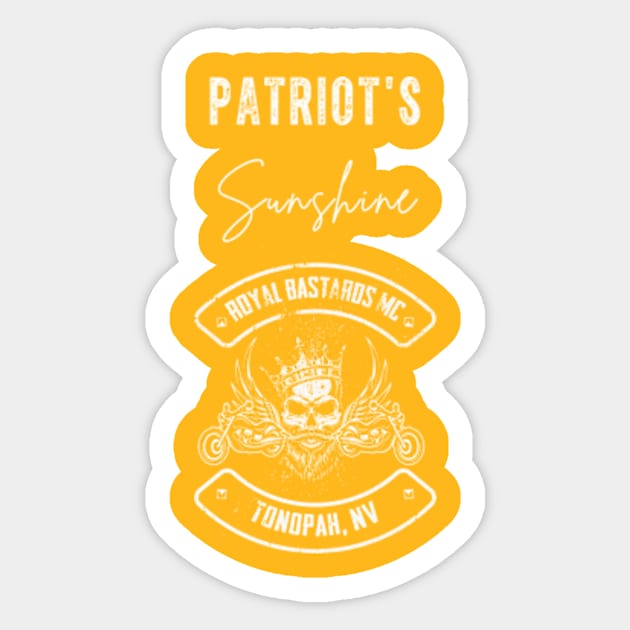 Patriot's Sunshine, Royal Bastards MC Sticker by Nikki Landis